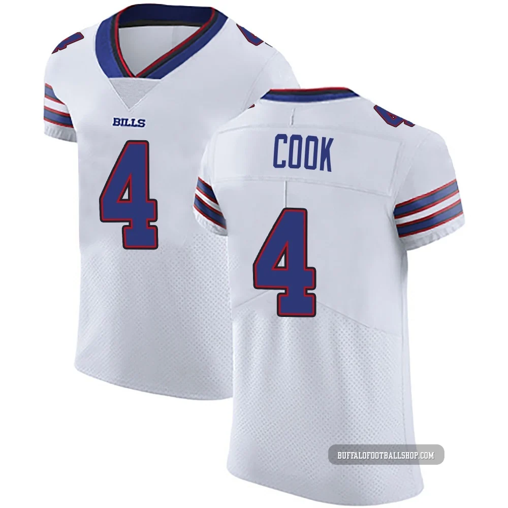 James Cook ＃4 Buffalo Bills Elite White Men's Vapor Untouchable Jersey