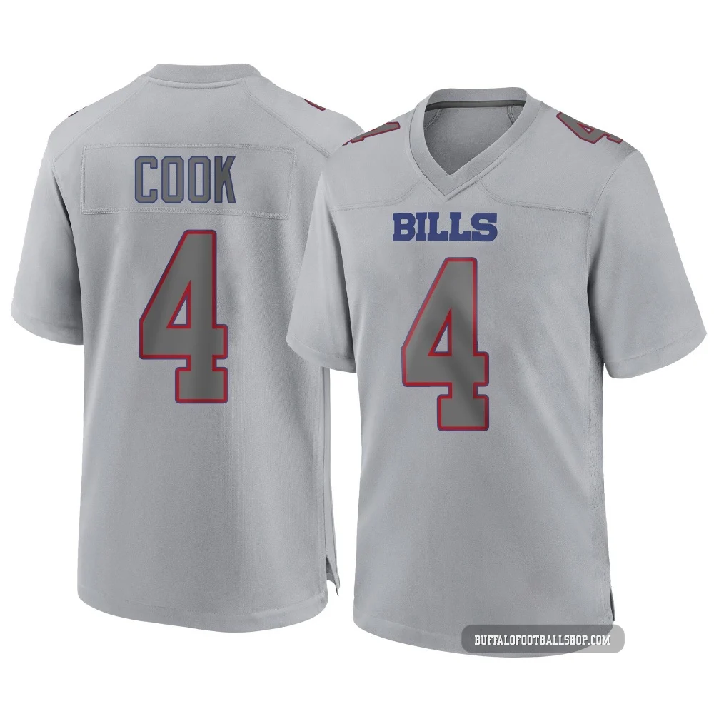 James Cook ＃4 Buffalo Bills Game Gray Youth Atmosphere Fashion Jersey