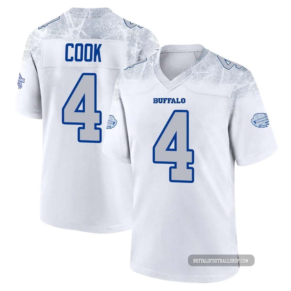 James Cook ＃4 Buffalo Bills Game White Men's 2025 Rivalries Collection Jersey