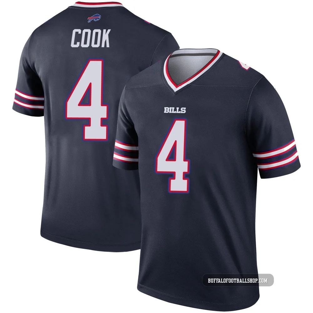 James Cook ＃4 Buffalo Bills Legend Navy Youth Inverted Jersey