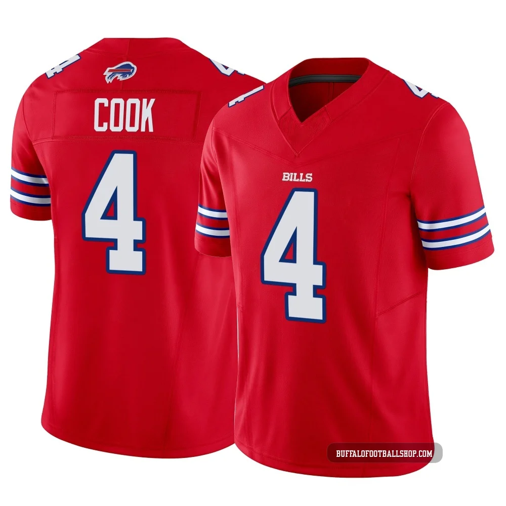 James Cook ＃4 Buffalo Bills Limited Red Men's Vapor F.U.S.E. Jersey