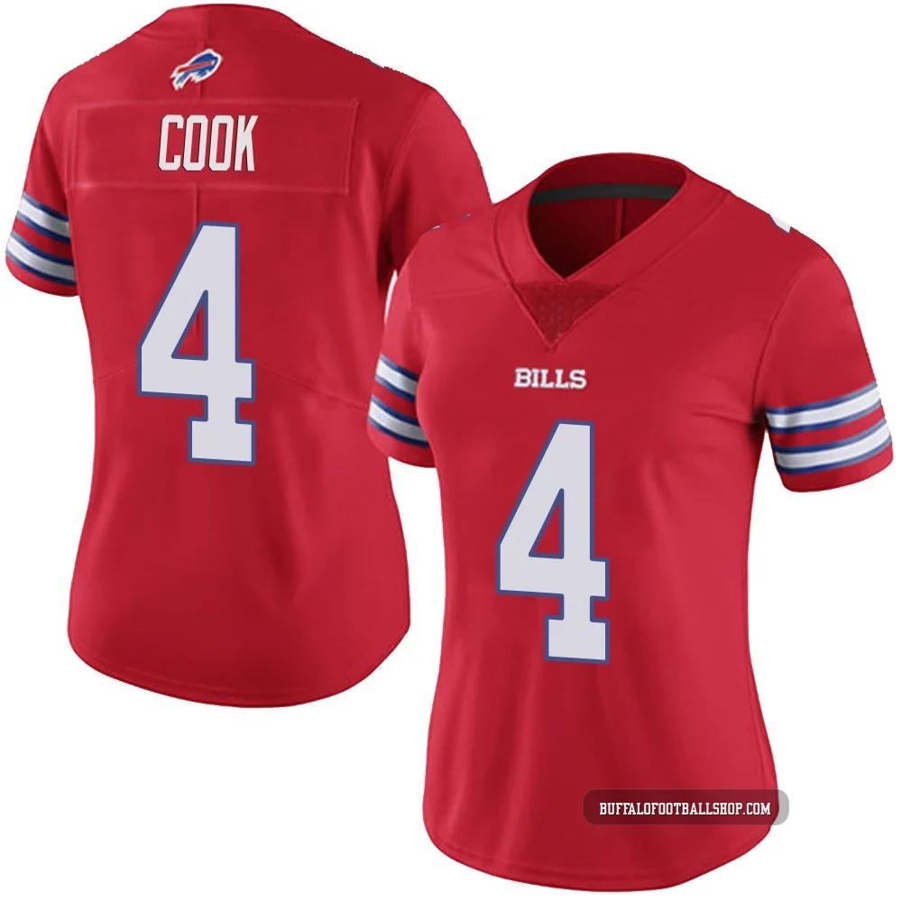 James Cook ＃4 Buffalo Bills Limited Red Women's Color Rush Vapor Untouchable Jersey
