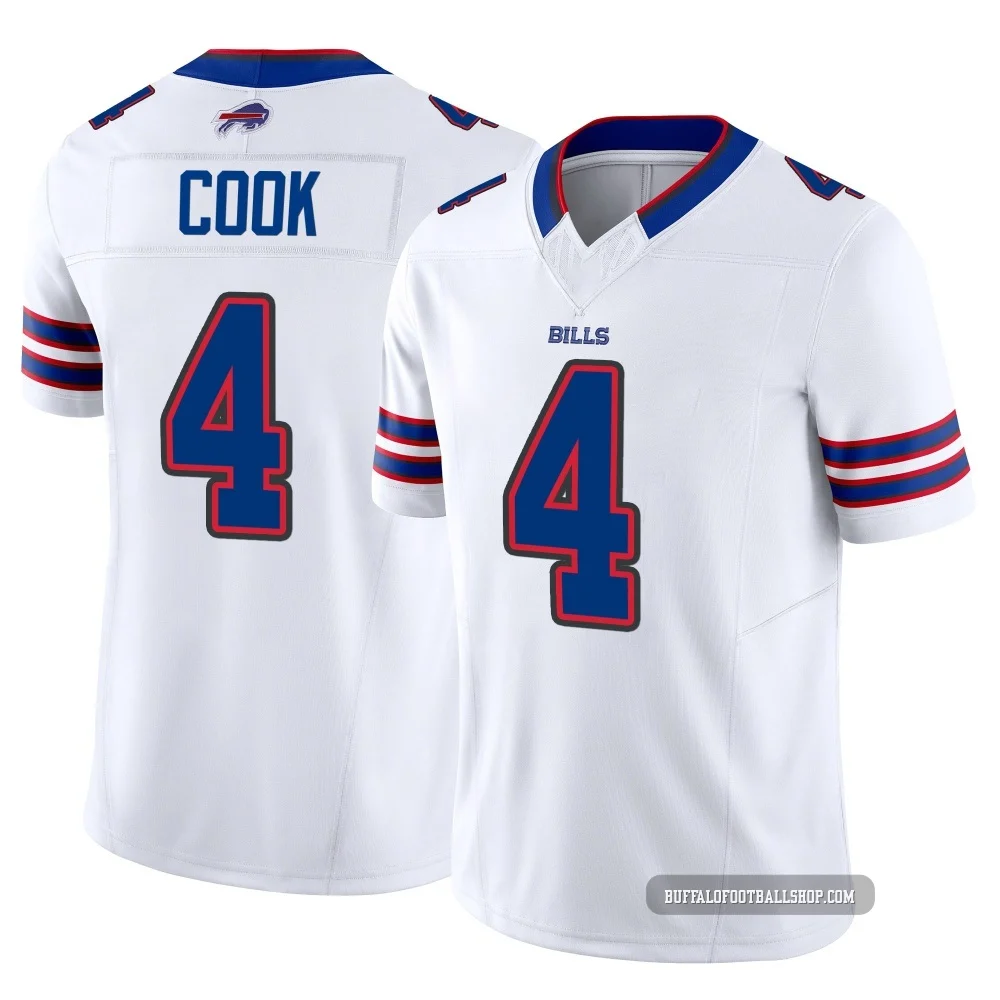 James Cook ＃4 Buffalo Bills Limited White Men's Vapor F.U.S.E. Jersey