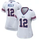 Jim Kelly ＃12 Buffalo Bills Game White Women's Jersey