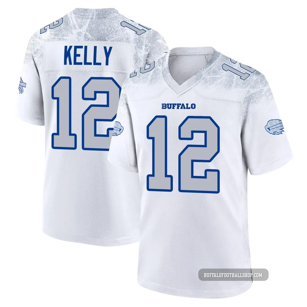 Jim Kelly ＃12 Buffalo Bills Game White Youth 2025 Rivalries Collection Jersey