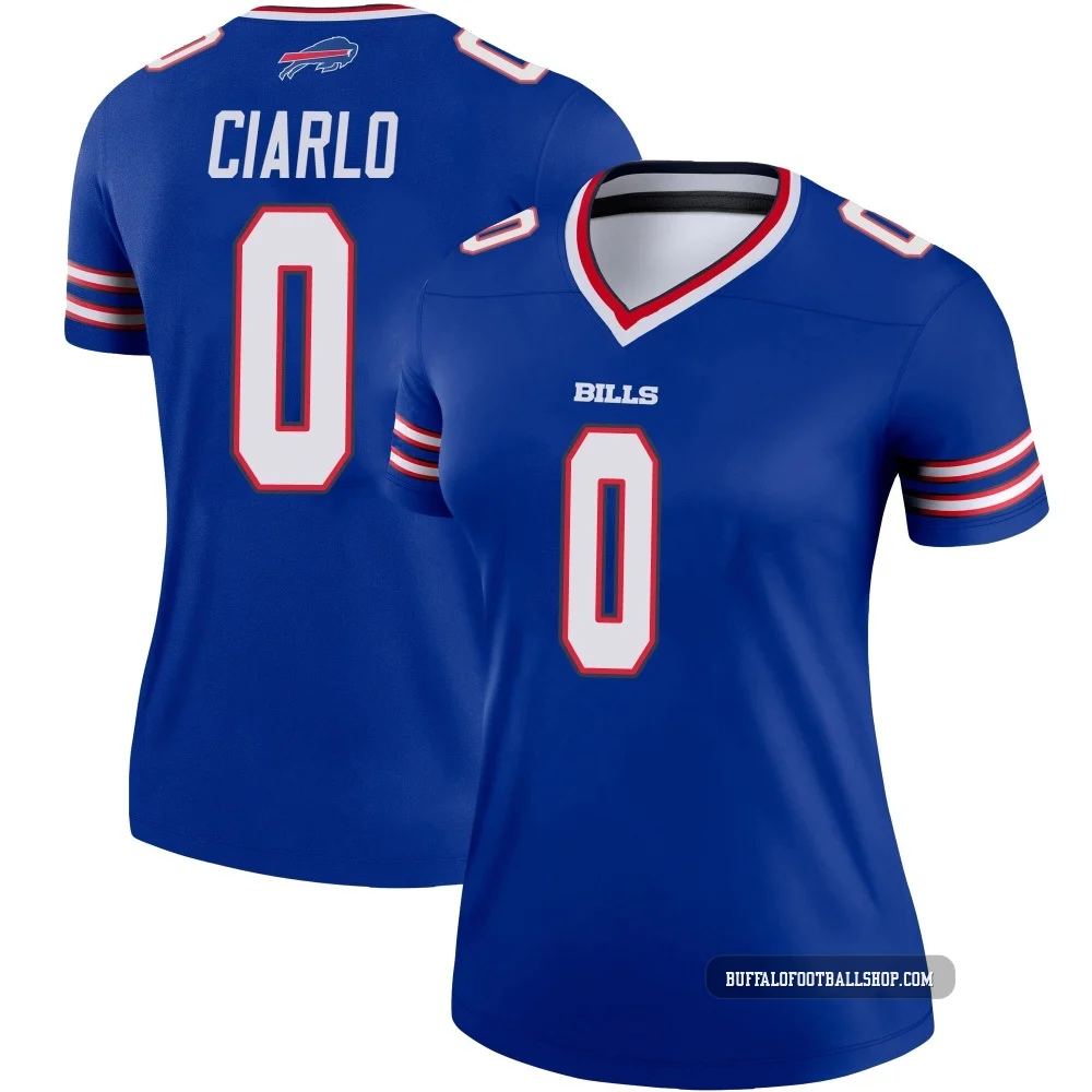 Jimmy Ciarlo ＃0 Buffalo Bills Legend Royal Women's Jersey