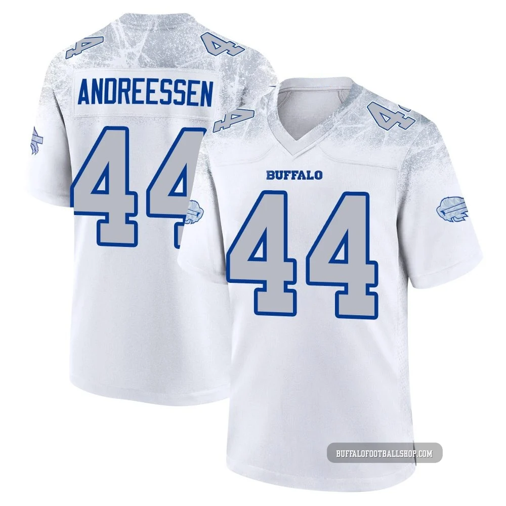 Joe Andreessen ＃44 Buffalo Bills Game White Men's 2025 Rivalries Collection Jersey