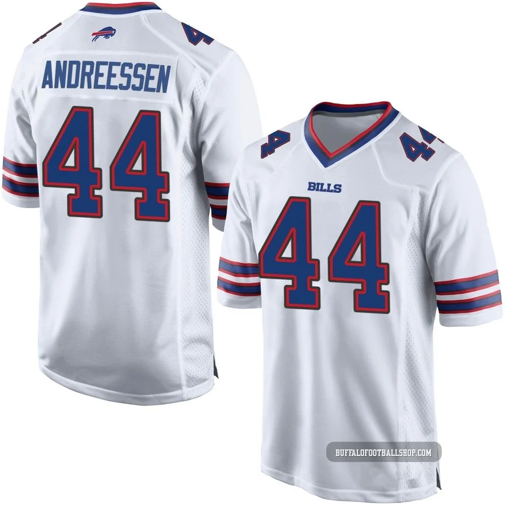 Joe Andreessen ＃44 Buffalo Bills Game White Men's Jersey