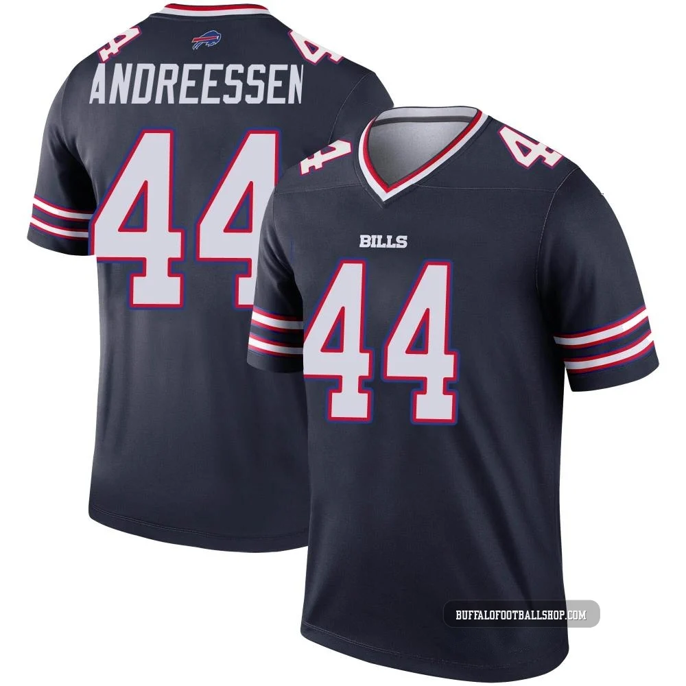 Joe Andreessen ＃44 Buffalo Bills Legend Navy Youth Inverted Jersey