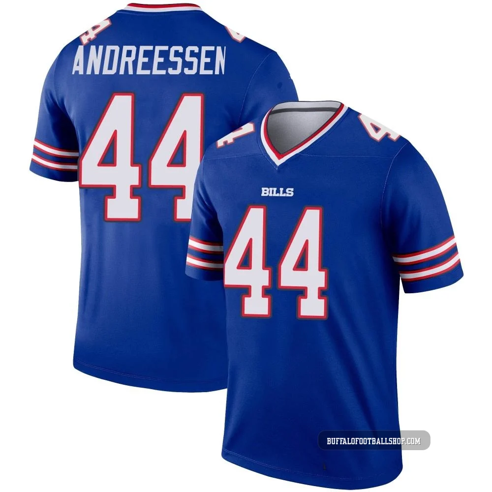 Joe Andreessen ＃44 Buffalo Bills Legend Royal Men's Jersey