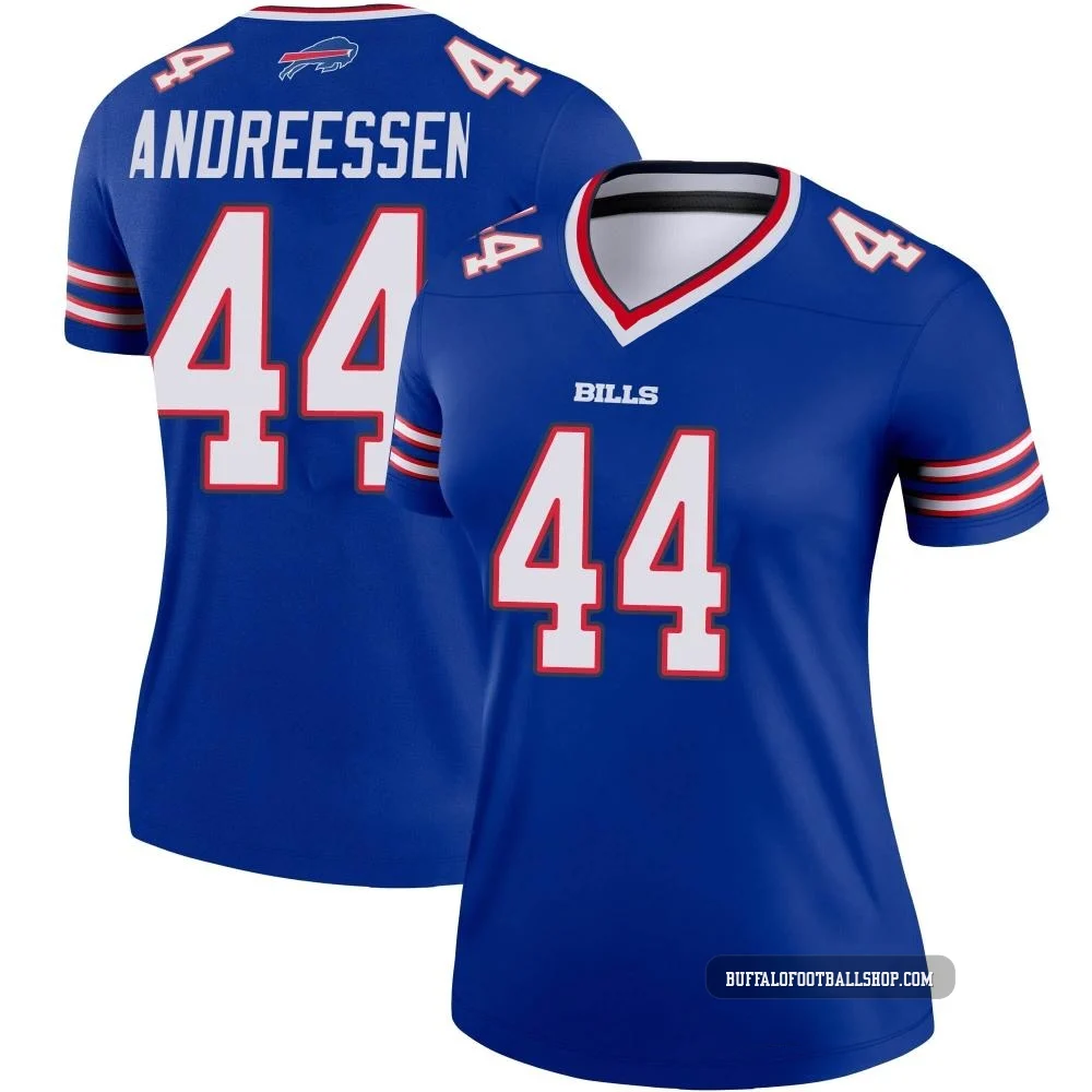 Joe Andreessen ＃44 Buffalo Bills Legend Royal Women's Jersey