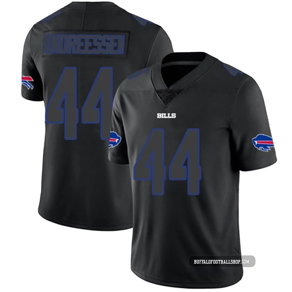 Joe Andreessen ＃44 Buffalo Bills Limited Black Impact Youth Jersey