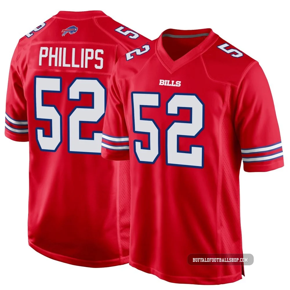 Jordan Phillips ＃52 Buffalo Bills Game Red Men's Alternate Jersey