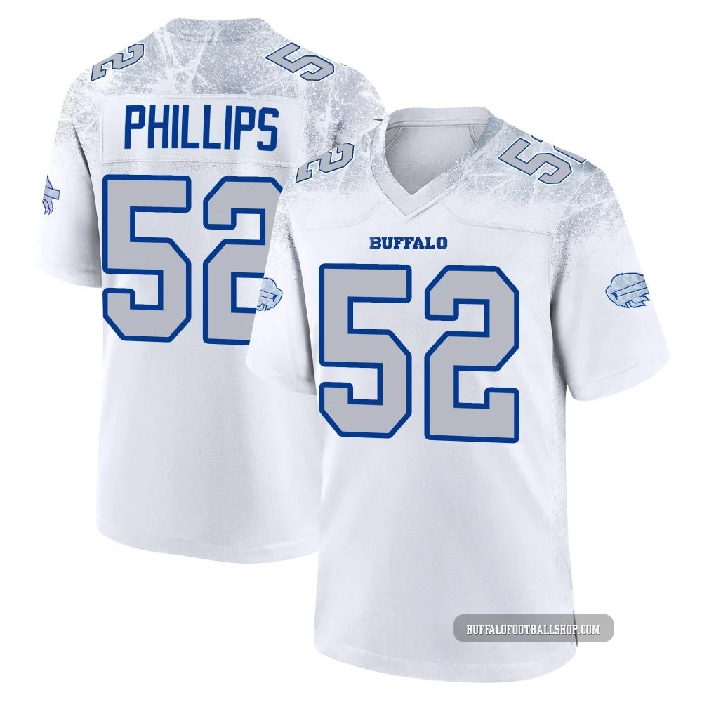 Jordan Phillips ＃52 Buffalo Bills Game White Youth 2025 Rivalries Collection Jersey