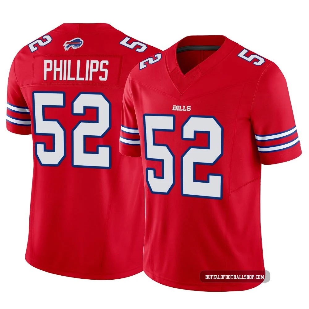 Jordan Phillips ＃52 Buffalo Bills Limited Red Men's Vapor F.U.S.E. Jersey