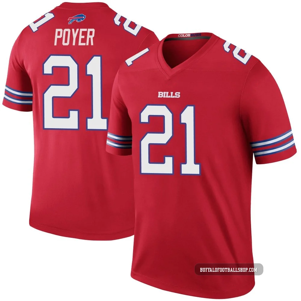Jordan Poyer ＃21 Buffalo Bills Legend Red Men's Color Rush Jersey