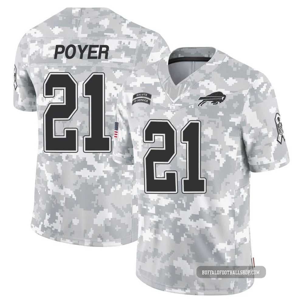 Jordan Poyer ＃21 Buffalo Bills Limited Arctic Camo Men's 2024 Salute to Service Jersey