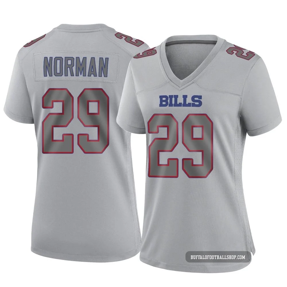Josh Norman ＃29 Buffalo Bills Game Gray Women's Atmosphere Fashion Jersey