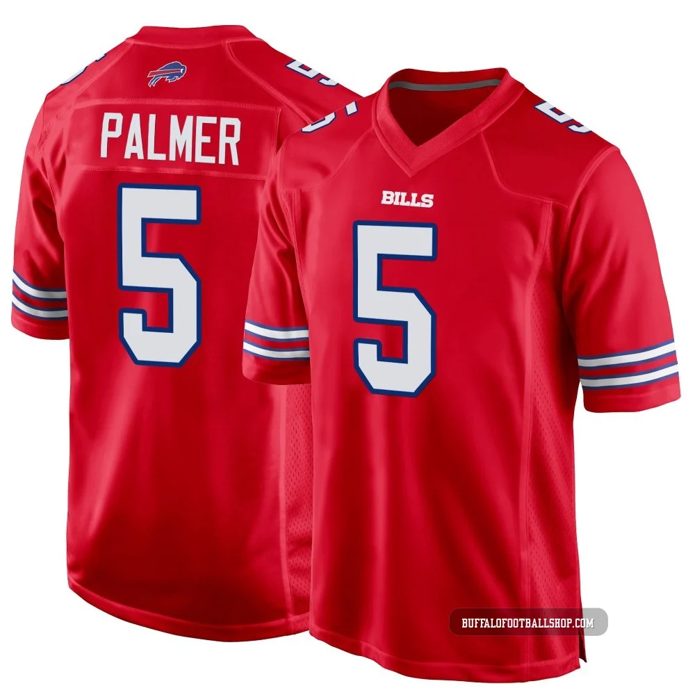 Joshua Palmer ＃5 Buffalo Bills Game Red Men's Alternate Jersey
