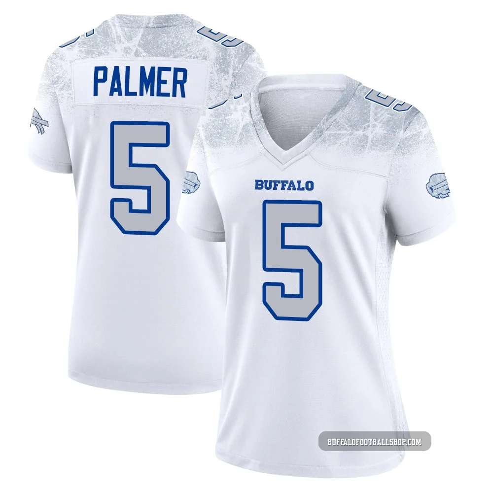Joshua Palmer ＃5 Buffalo Bills Game White Women's 2025 Rivalries Collection Jersey