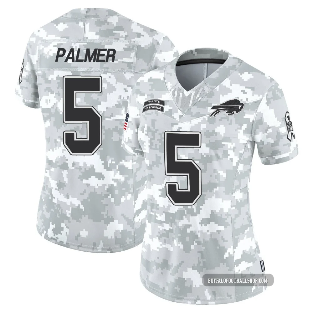Joshua Palmer ＃5 Buffalo Bills Limited Arctic Camo Women's 2024 Salute to Service Jersey