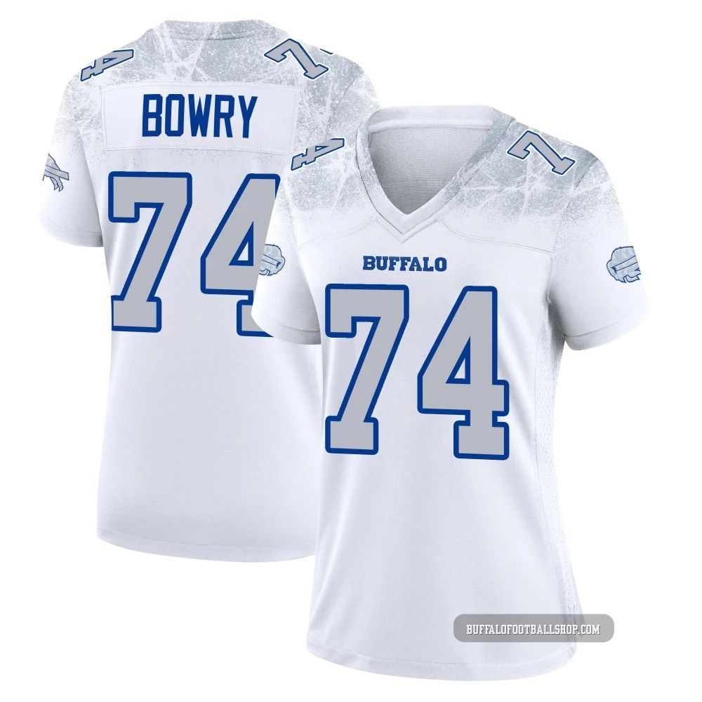 Jude Bowry ＃74 Buffalo Bills Game White Women's 2025 Rivalries Collection Jersey