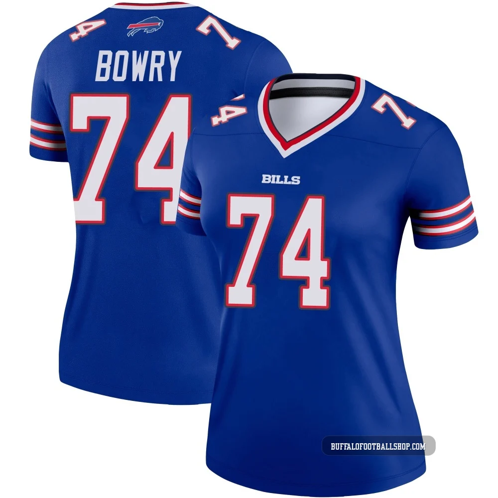Jude Bowry ＃74 Buffalo Bills Legend Royal Women's Jersey