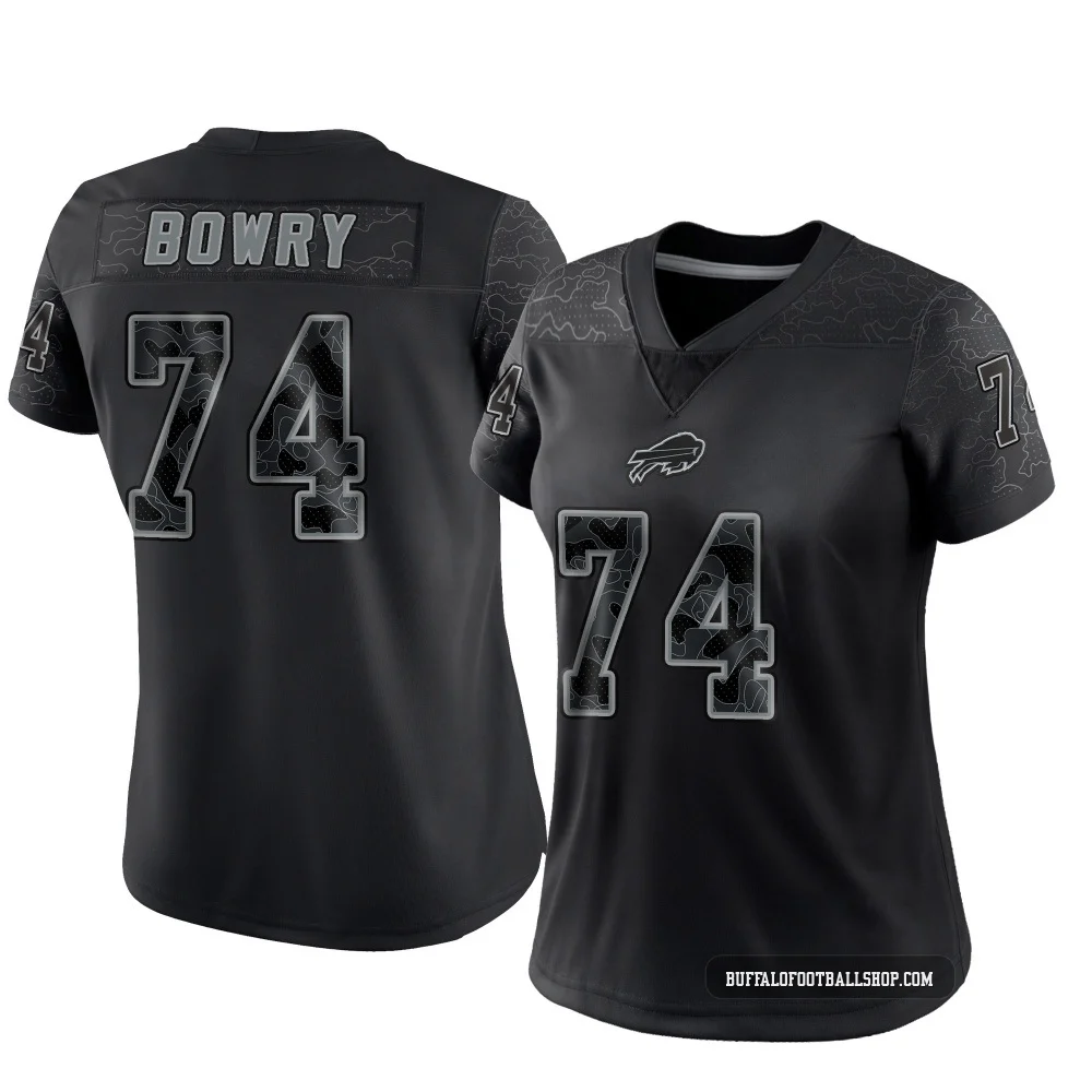 Jude Bowry ＃74 Buffalo Bills Limited Black Women's Reflective Jersey