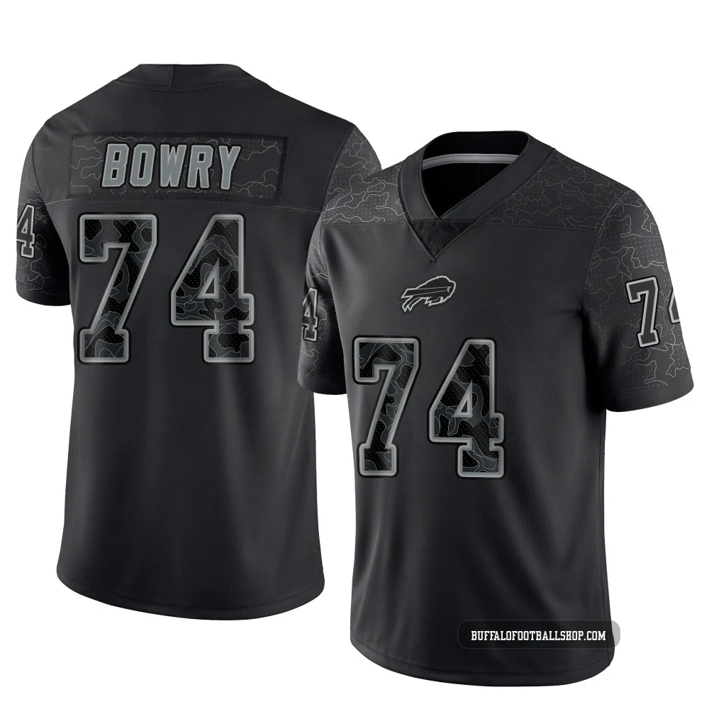 Jude Bowry ＃74 Buffalo Bills Limited Black Youth Reflective Jersey