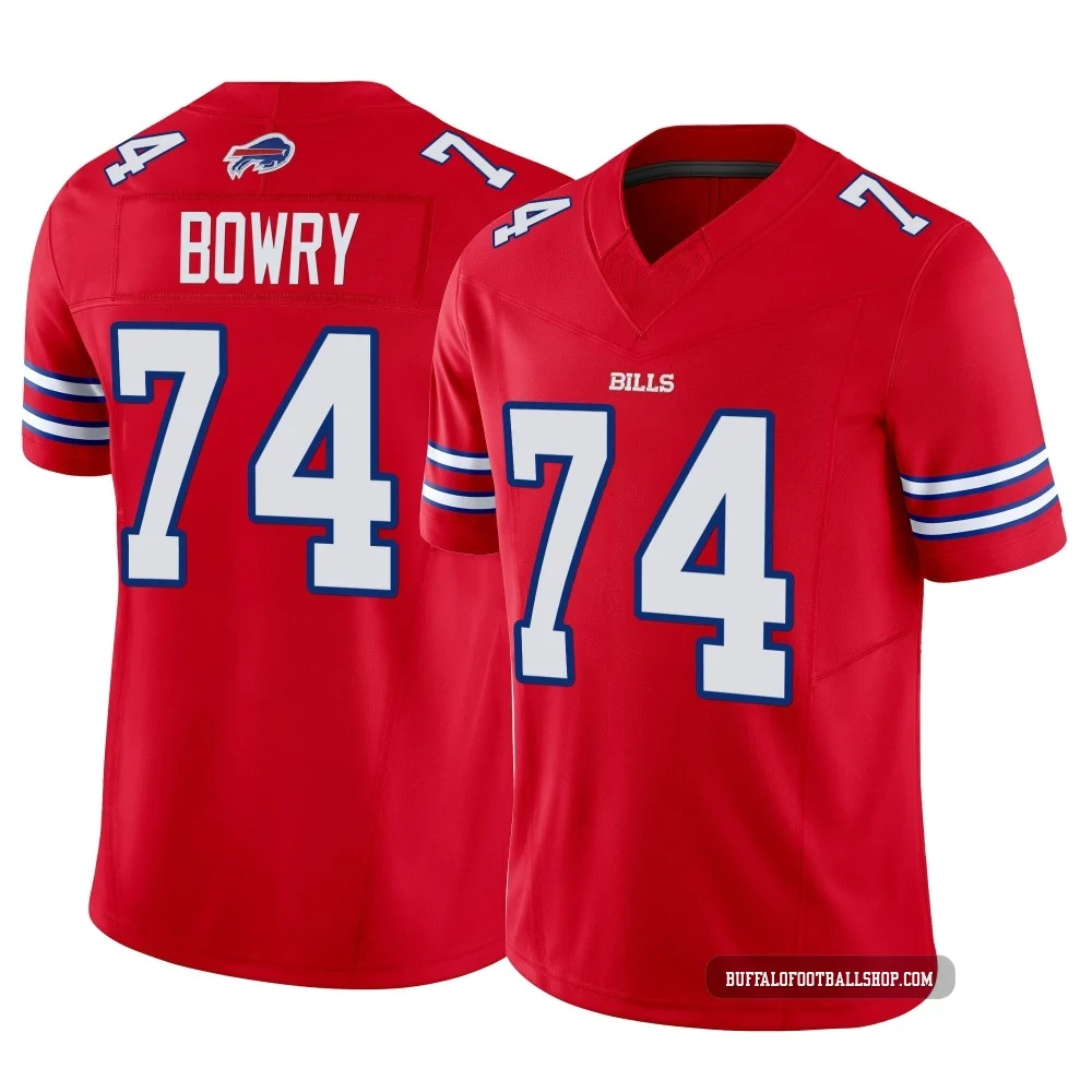 Jude Bowry ＃74 Buffalo Bills Limited Red Men's Vapor F.U.S.E. Jersey