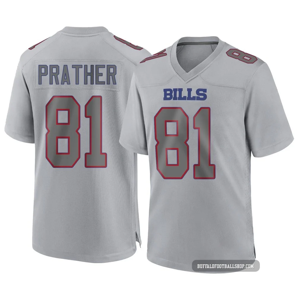 Kaden Prather ＃81 Buffalo Bills Game Gray Men's Atmosphere Fashion Jersey