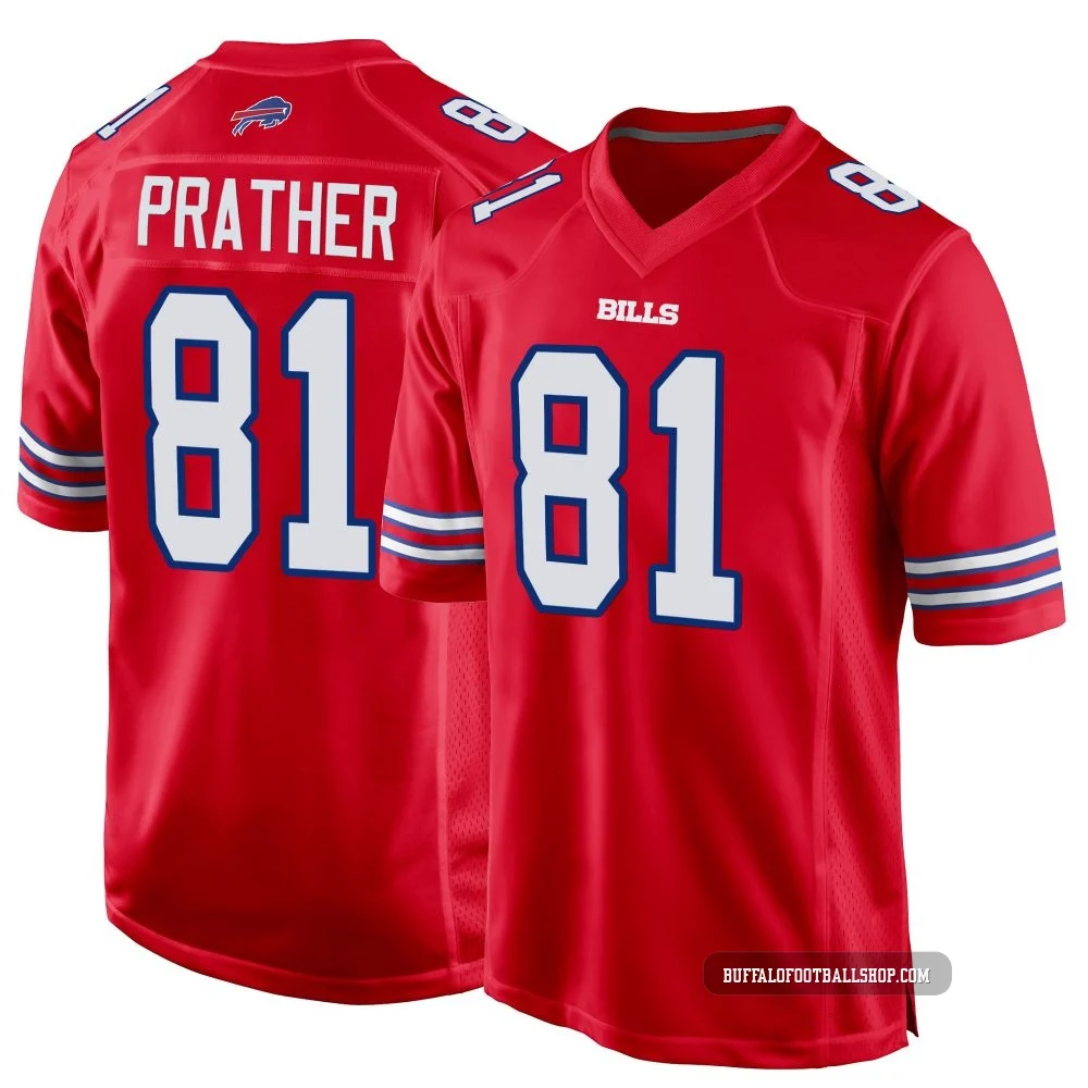 Kaden Prather ＃81 Buffalo Bills Game Red Youth Alternate Jersey