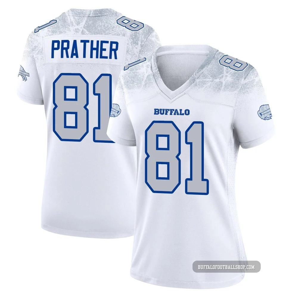 Kaden Prather ＃81 Buffalo Bills Game White Women's 2025 Rivalries Collection Jersey