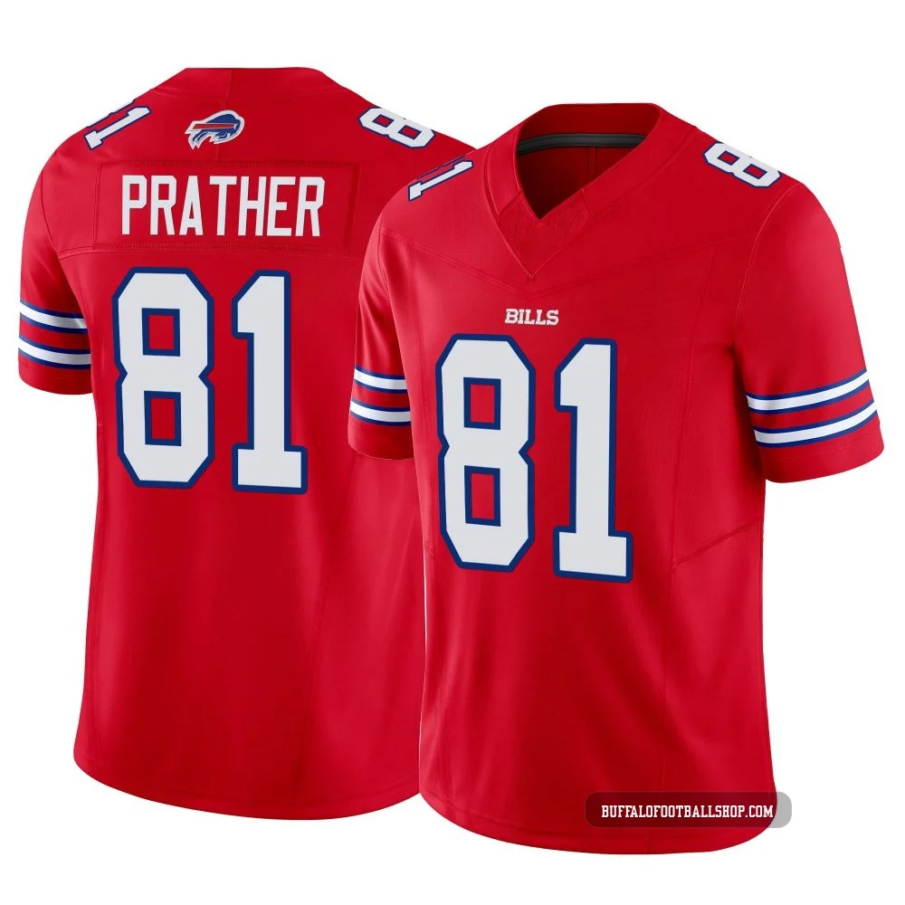 Kaden Prather ＃81 Buffalo Bills Limited Red Men's Vapor F.U.S.E. Jersey