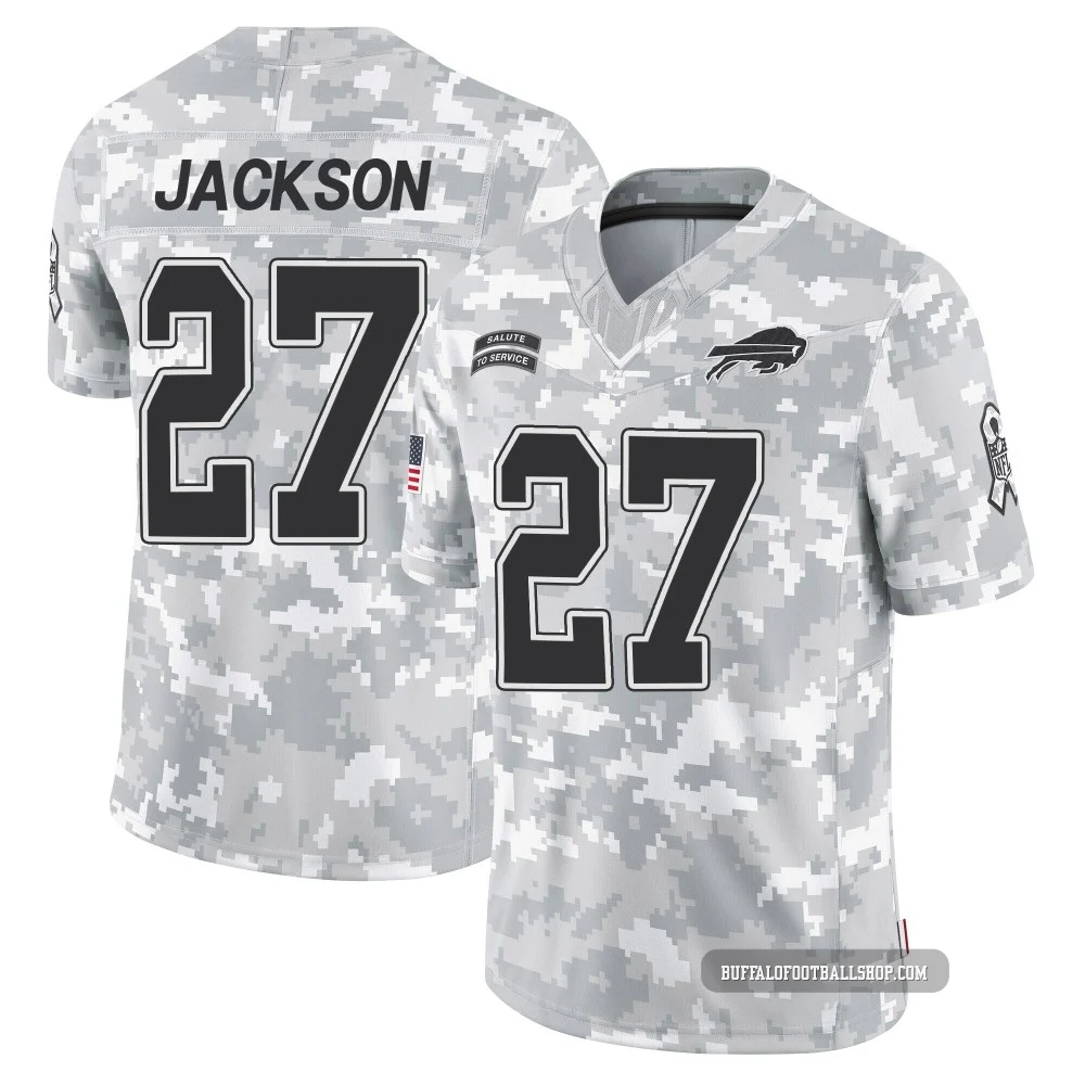 Kareem Jackson ＃27 Buffalo Bills Limited Arctic Camo Men's 2024 Salute to Service Jersey