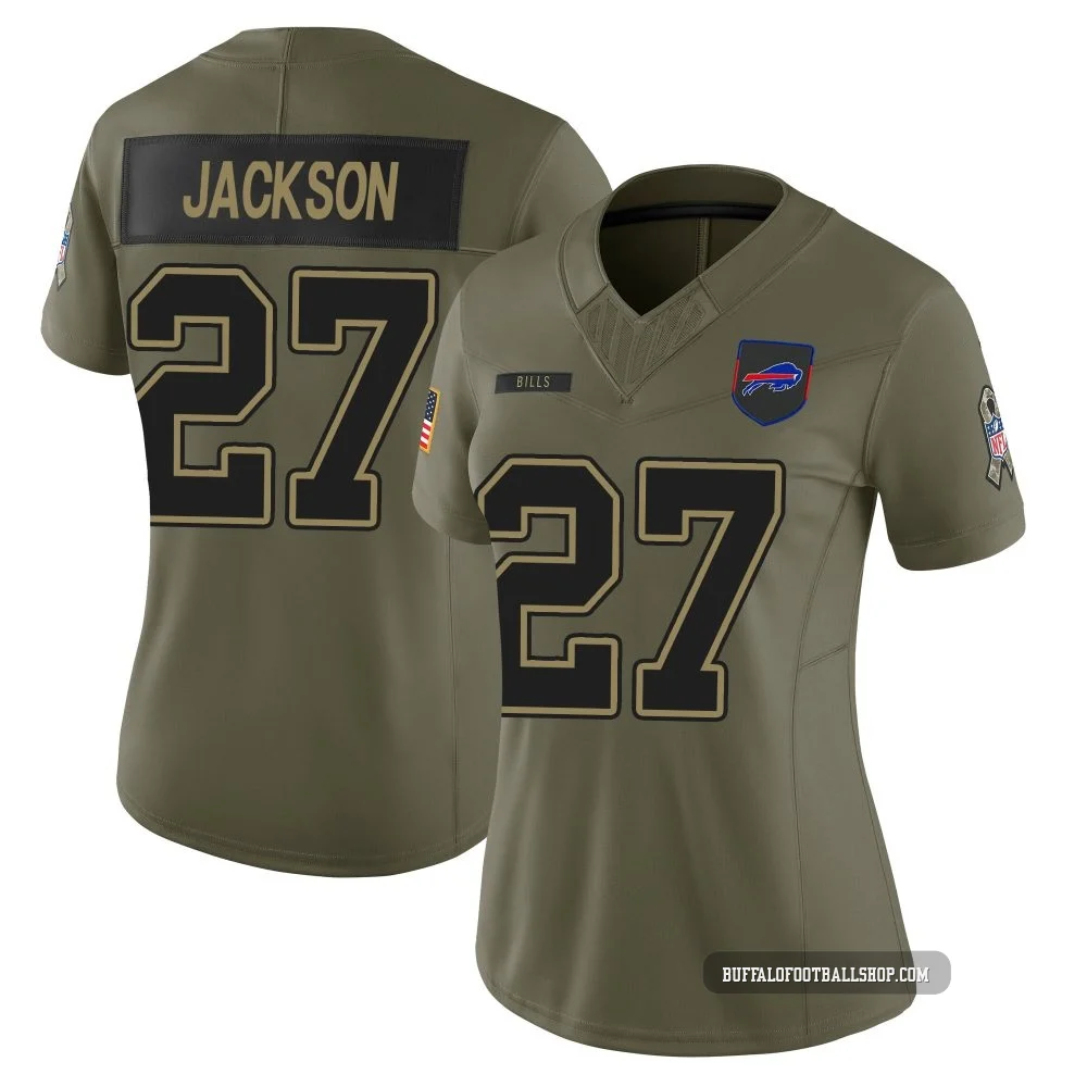 Kareem Jackson ＃27 Buffalo Bills Limited Olive Women's 2025 Salute to Service Jersey