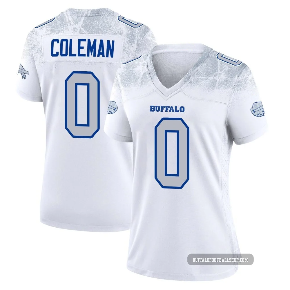 Keon Coleman ＃0 Buffalo Bills Game White Women's 2025 Rivalries Collection Jersey