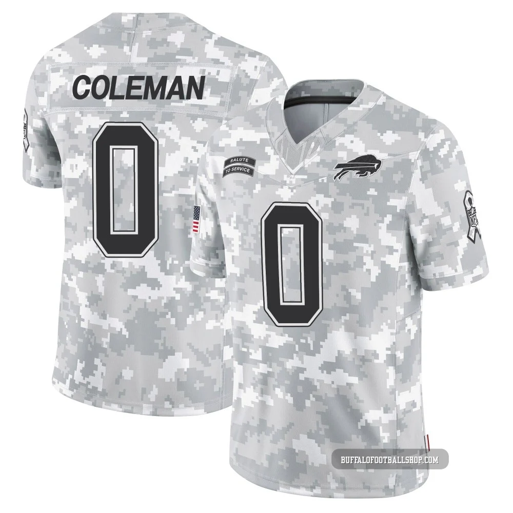 Keon Coleman ＃0 Buffalo Bills Limited Arctic Camo Men's 2024 Salute to Service Jersey
