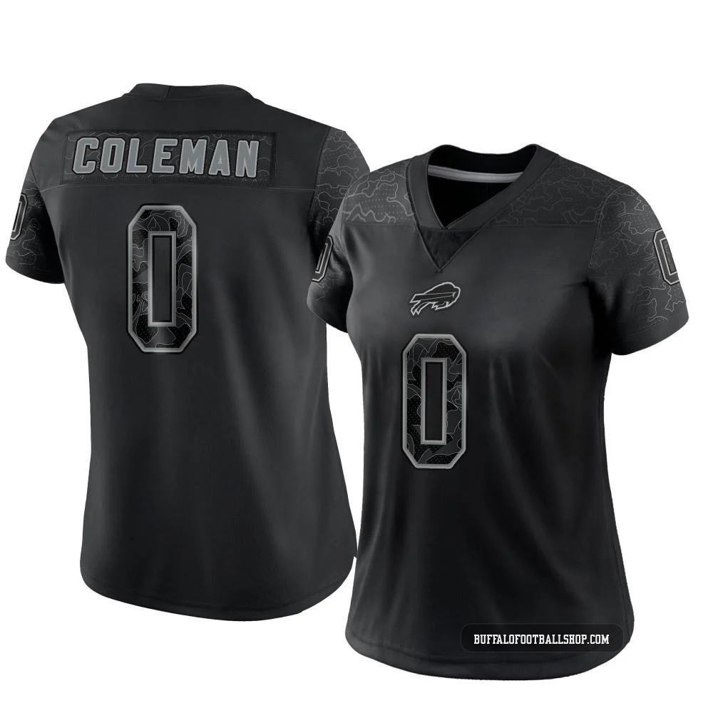 Keon Coleman ＃0 Buffalo Bills Limited Black Women's Reflective Jersey
