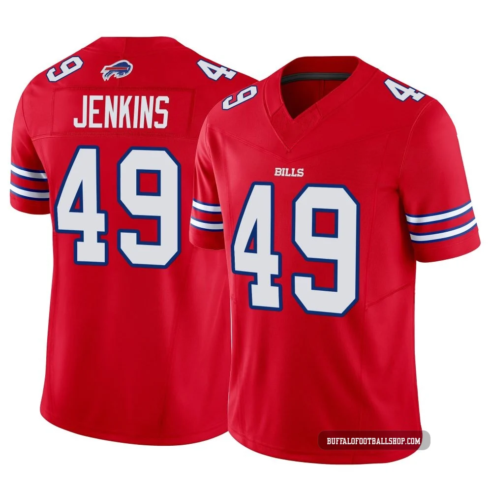 Keonta Jenkins ＃49 Buffalo Bills Limited Red Men's Vapor F.U.S.E. Jersey