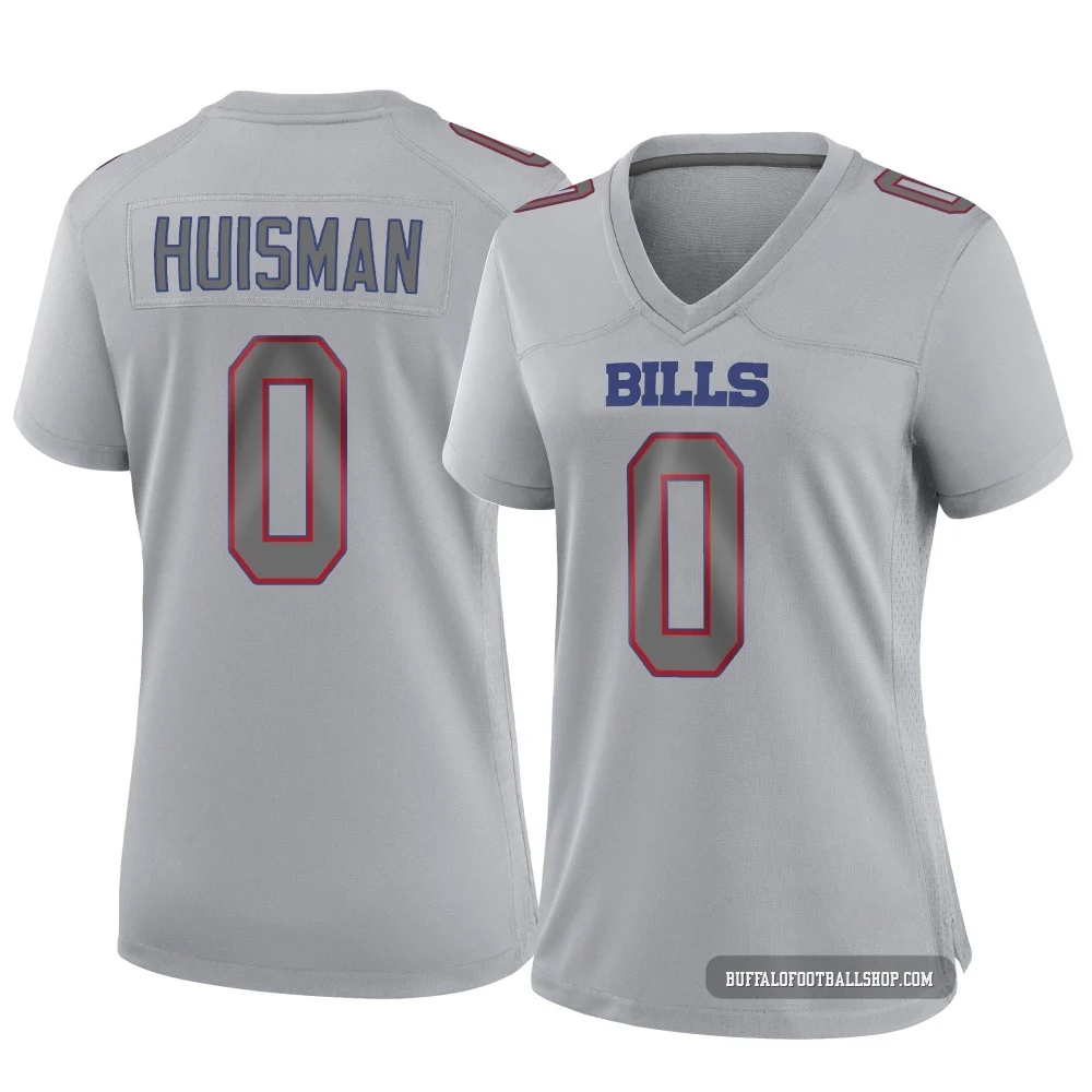 Kody Huisman ＃0 Buffalo Bills Game Gray Women's Atmosphere Fashion Jersey