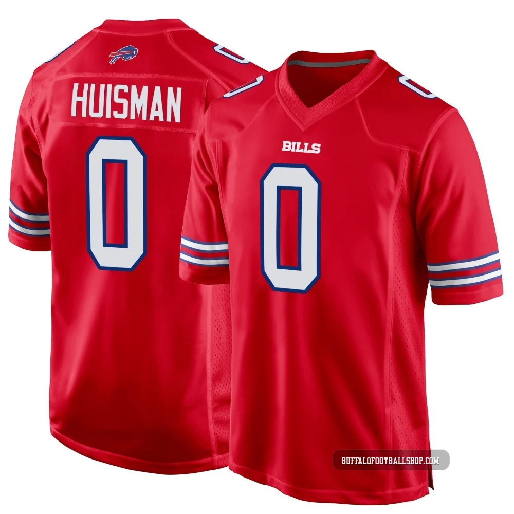 Kody Huisman ＃0 Buffalo Bills Game Red Youth Alternate Jersey