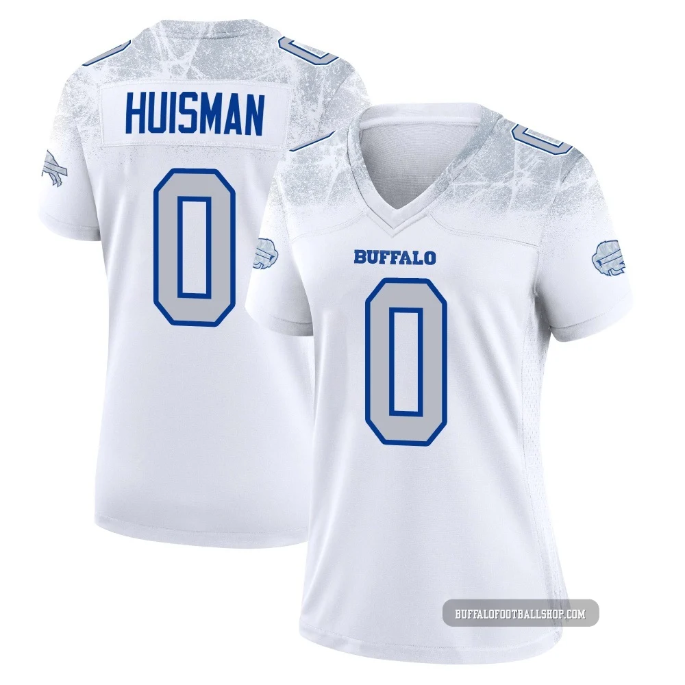 Kody Huisman ＃0 Buffalo Bills Game White Women's 2025 Rivalries Collection Jersey