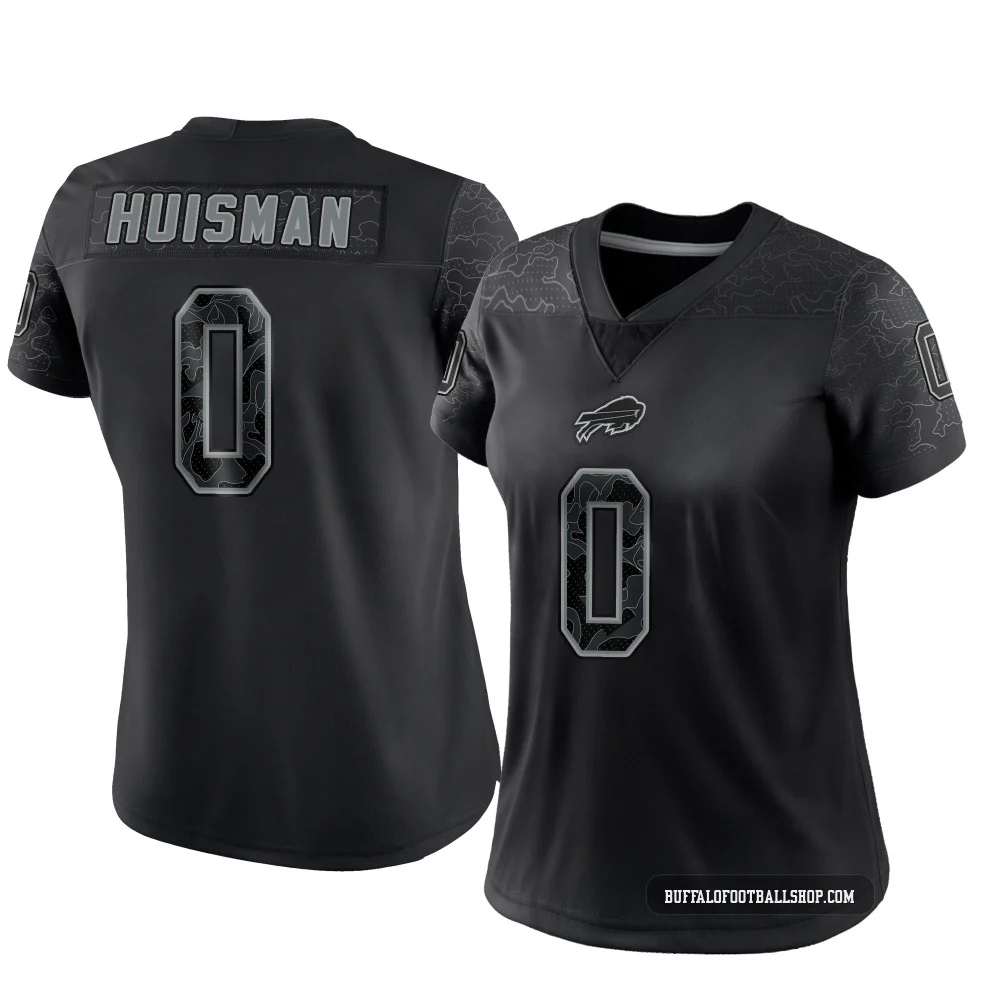 Kody Huisman ＃0 Buffalo Bills Limited Black Women's Reflective Jersey