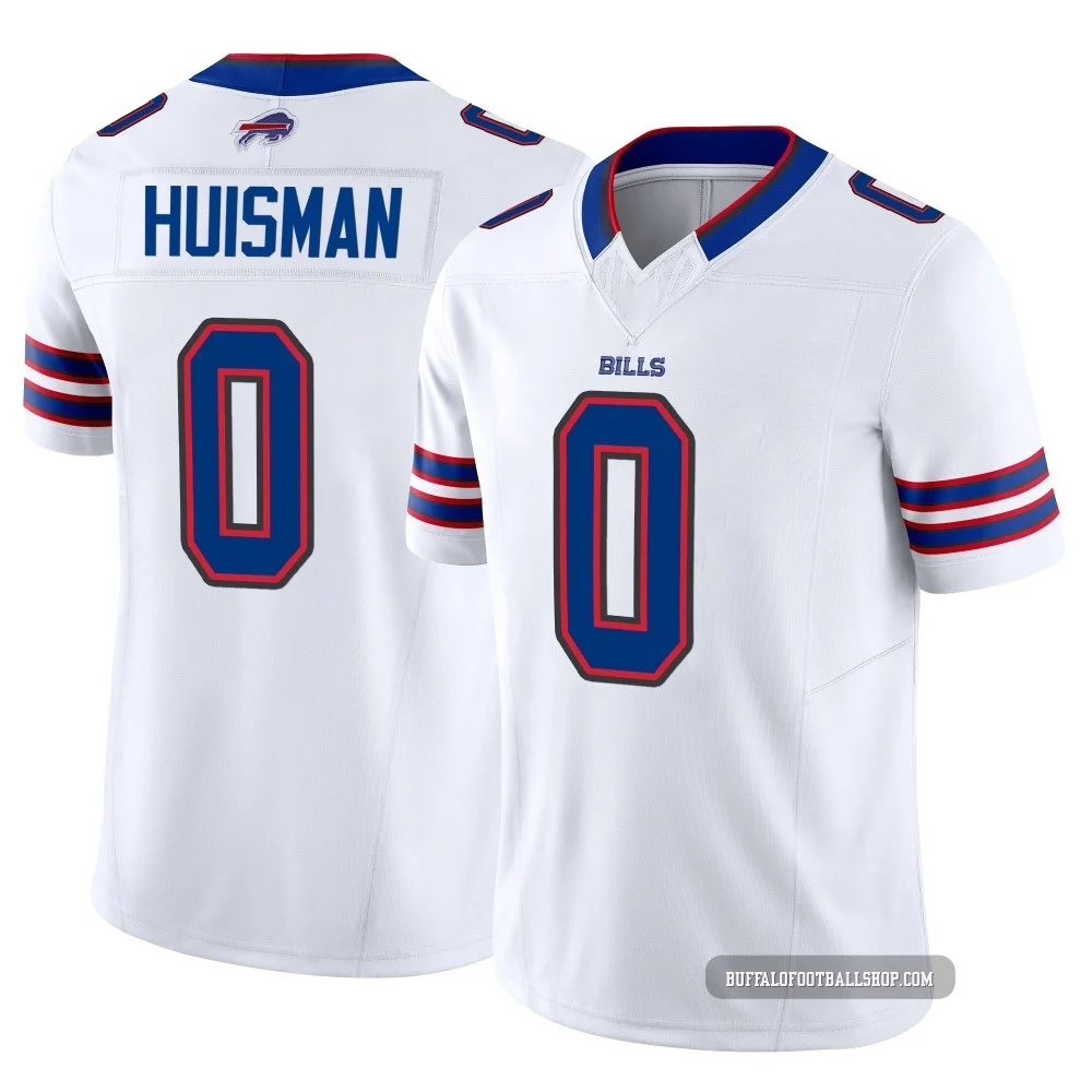 Kody Huisman ＃0 Buffalo Bills Limited White Youth Vapor F.U.S.E. Jersey
