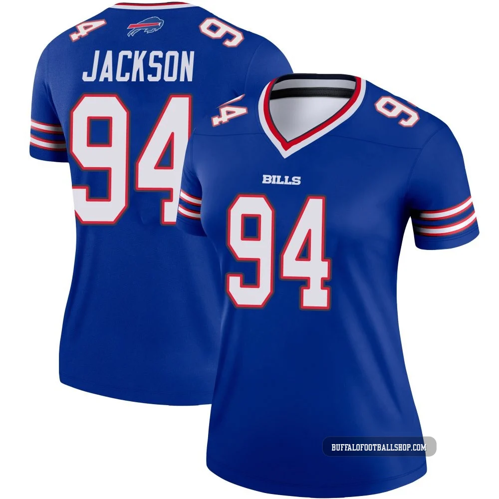 Landon Jackson ＃94 Buffalo Bills Legend Royal Women's Jersey