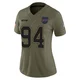 Landon Jackson ＃94 Buffalo Bills Limited Olive Women's 2025 Salute to Service Jersey