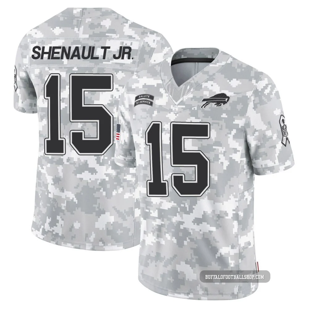 Laviska Shenault Jr. ＃15 Buffalo Bills Limited Arctic Camo Youth 2024 Salute to Service Jersey
