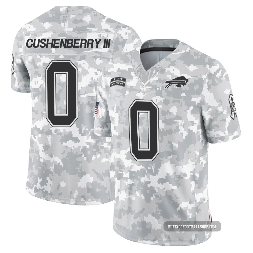 Lloyd Cushenberry III ＃0 Buffalo Bills Limited Arctic Camo Men's 2024 Salute to Service Jersey