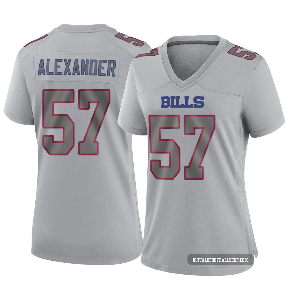 Lorenzo Alexander ＃57 Buffalo Bills Game Gray Women's Atmosphere Fashion Jersey